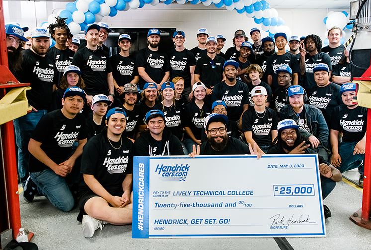 Hendrick Cars Kyle Larson STEM Grant Lively Technical College.JPG